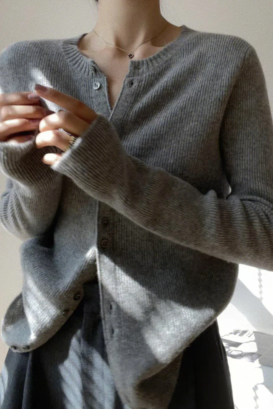 Tailored Knit Cardigan - Image 3