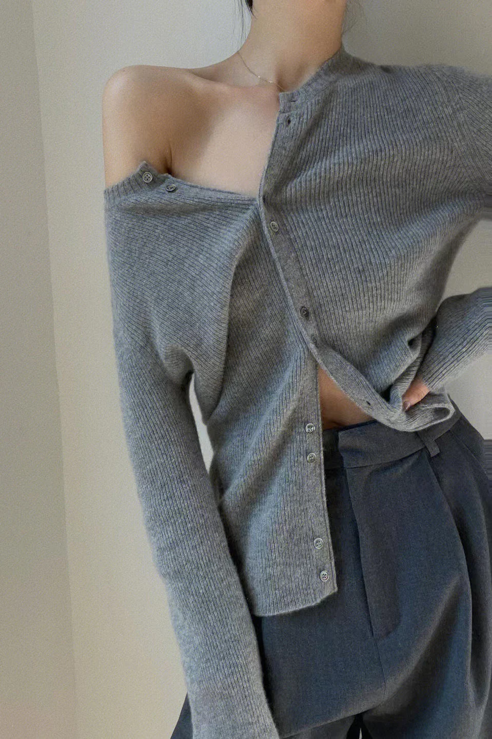 Tailored Knit Cardigan - Image 4