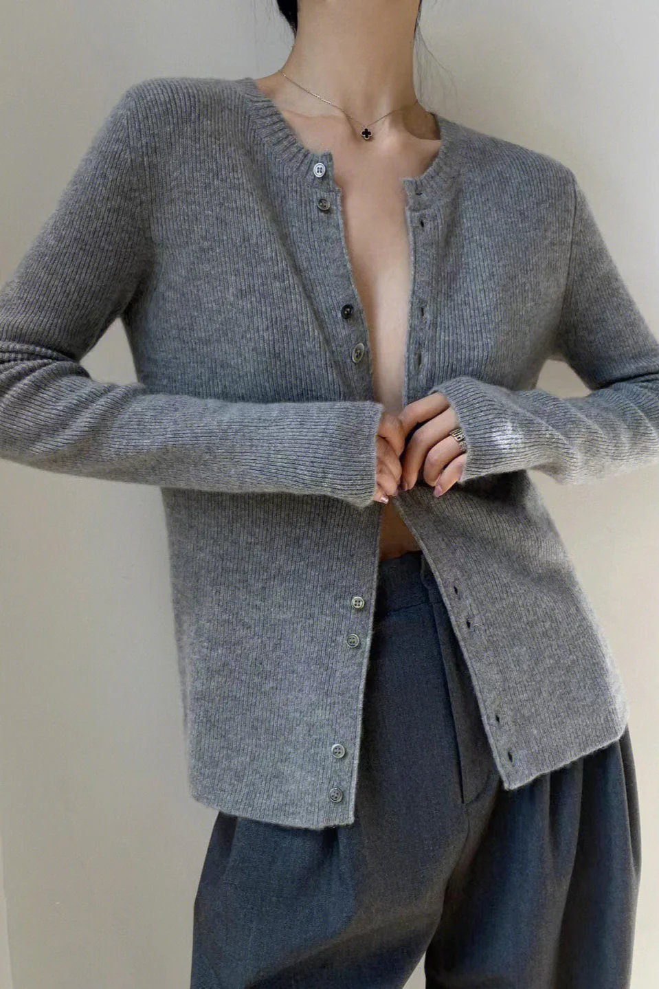 Tailored Knit Cardigan - Image 5