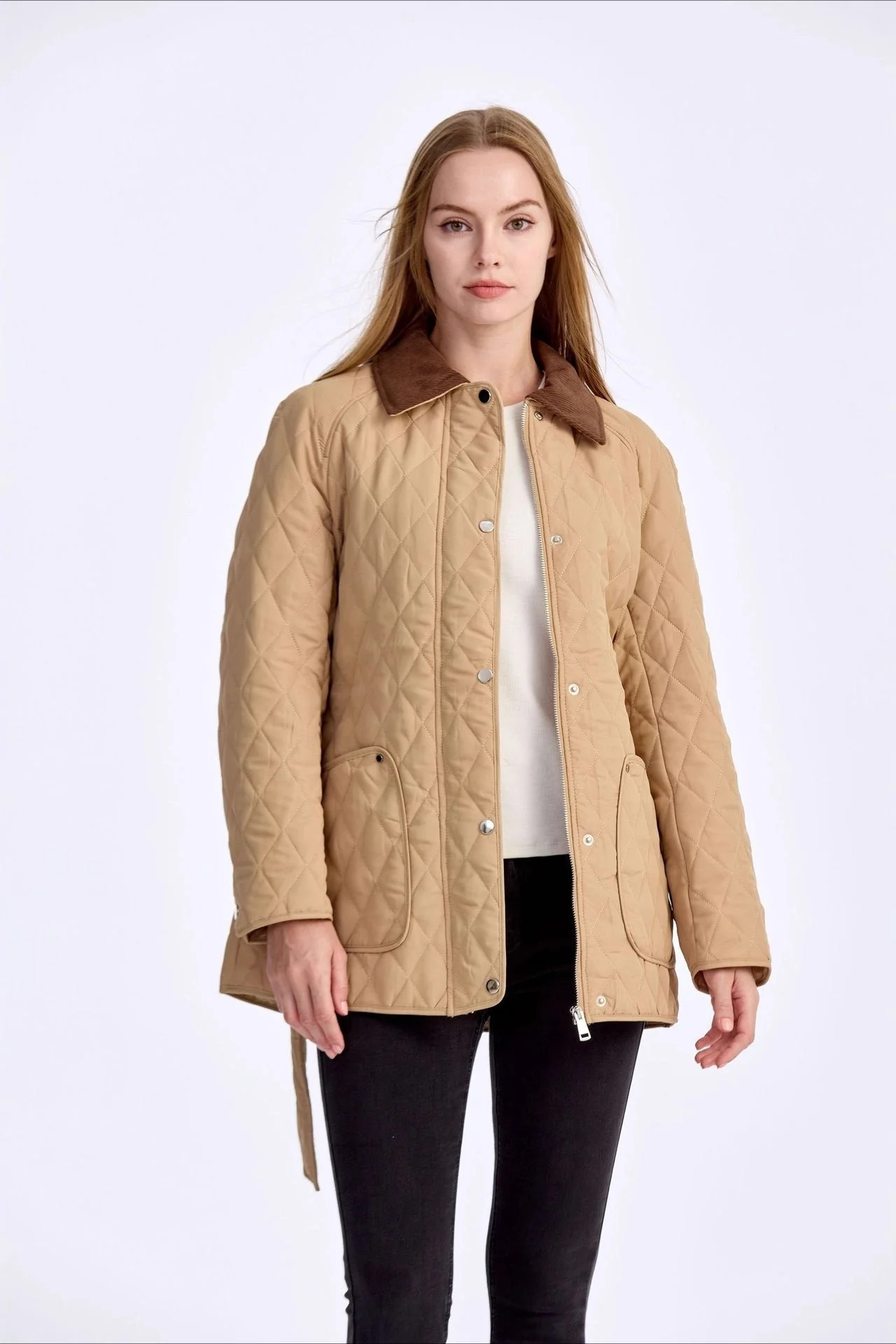 Tailored Lapel Commuter Puffer Jacket - Image 2