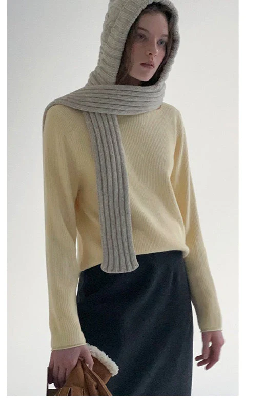 Thermal Mock Neck Solid Knit Top - Image 10