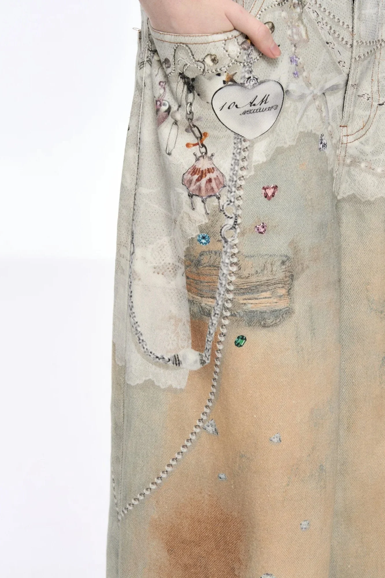 Tie Dye Baggy Wide Leg Denim Jeans - Image 11