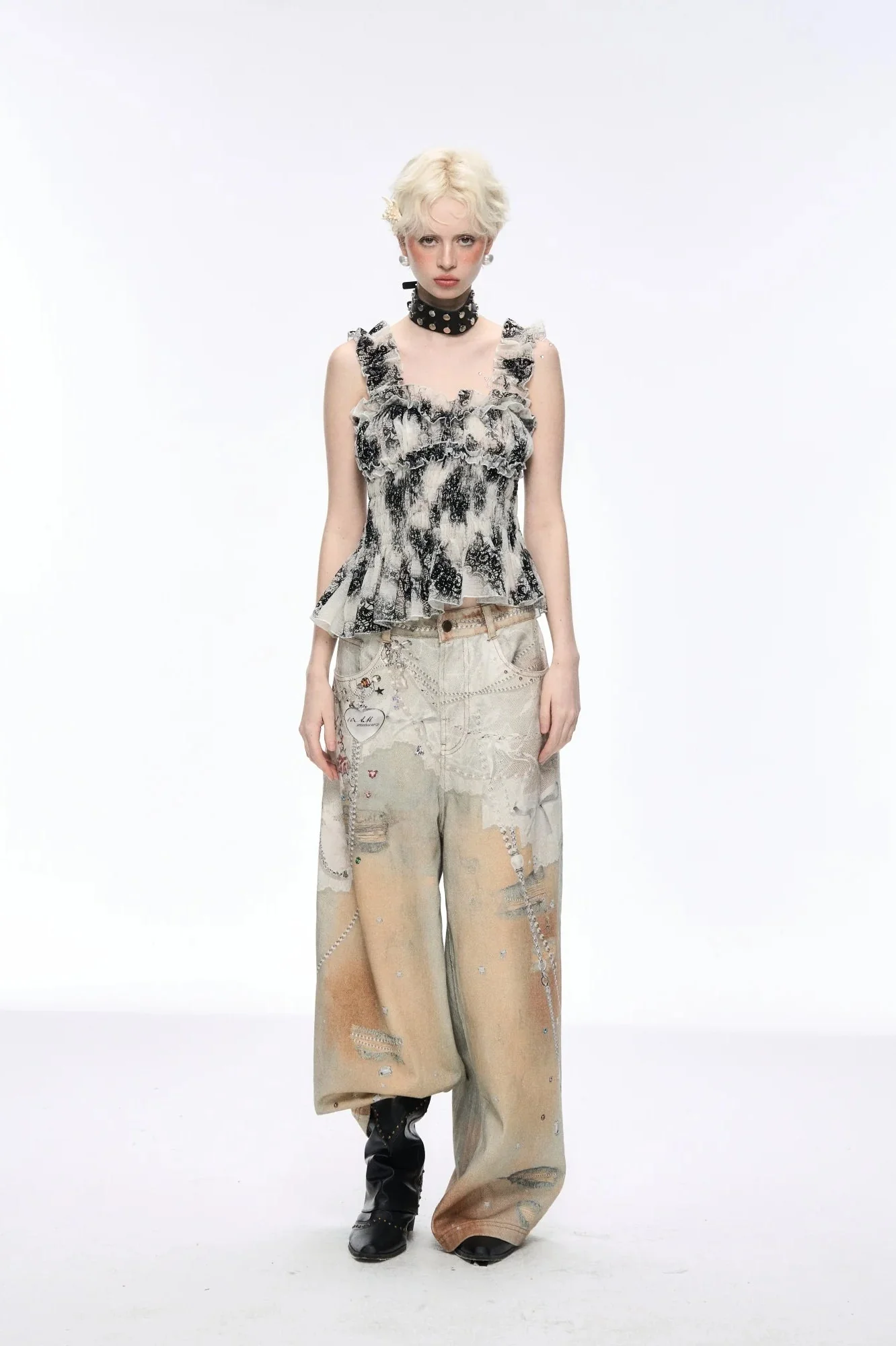 Tie Dye Baggy Wide Leg Denim Jeans - Image 20