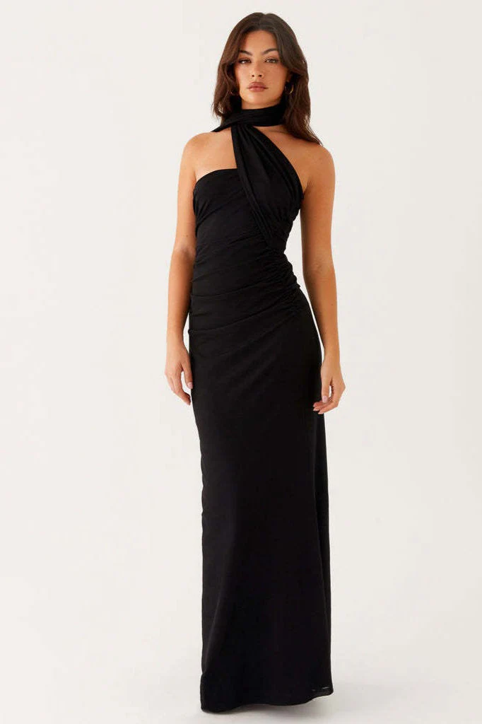 Tie Dye Mesh Spaghetti Strap Maxi Party Dress - Image 5