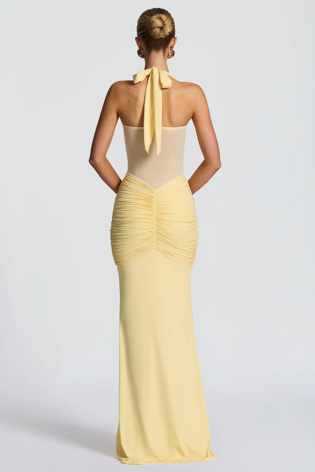 Tie Strap Mesh Maxi Party Dress - Image 4