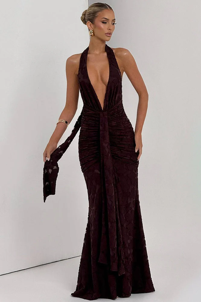 Tie Up Ruched Bodycon Party Dress - Image 10