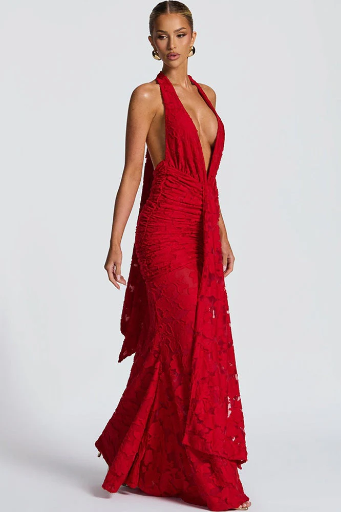 Tie Up Ruched Bodycon Party Dress - Image 3
