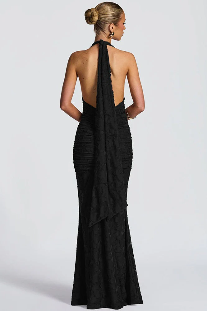 Tie Up Ruched Bodycon Party Dress - Image 6