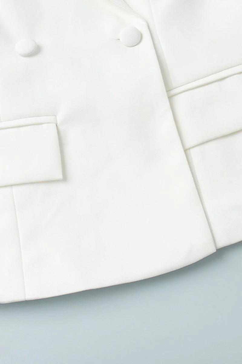 Tie-Waist Cropped Blazer - Image 15