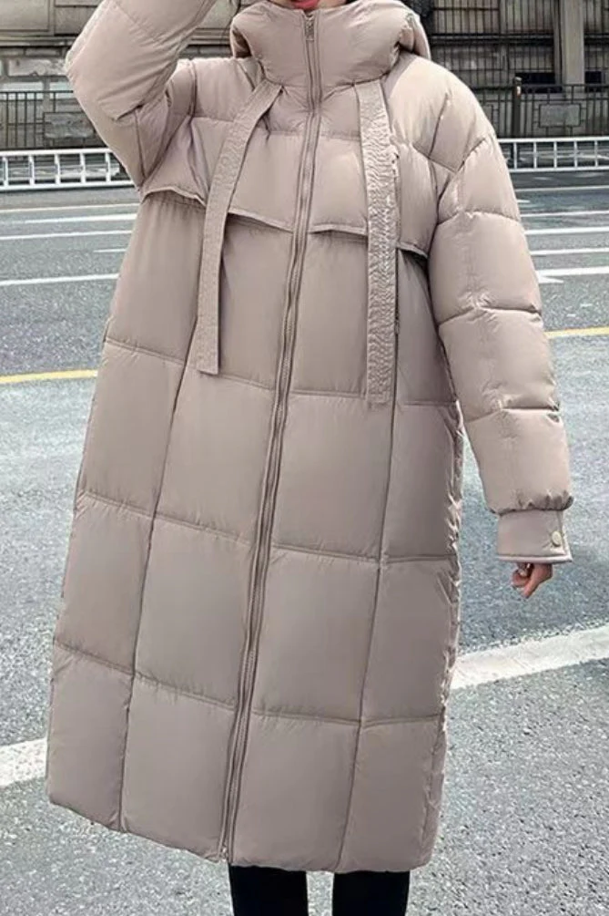 Trendy Long Hooded Puffer Jacket - Image 13