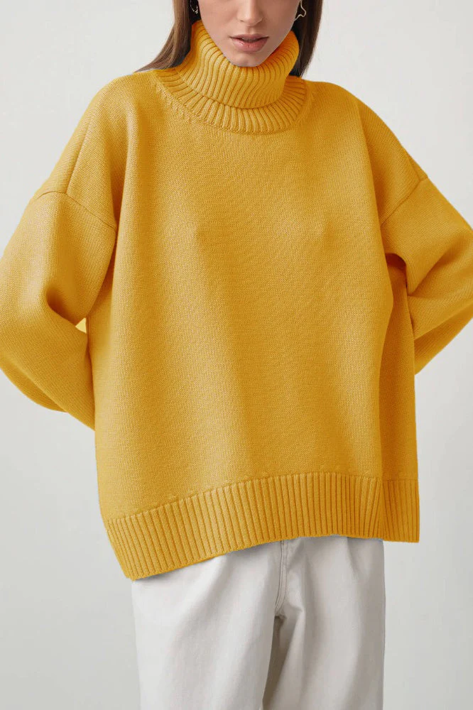 Turtleneck Loose Knit Pullover Sweater - Image 18