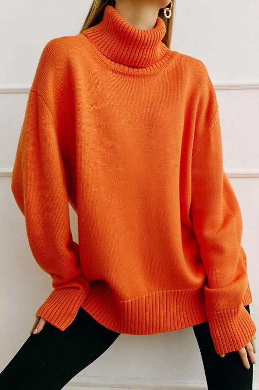 Turtleneck Loose Knit Pullover Sweater - Image 26