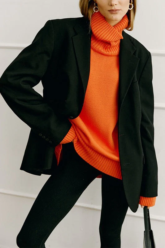Turtleneck Loose Knit Pullover Sweater - Image 27