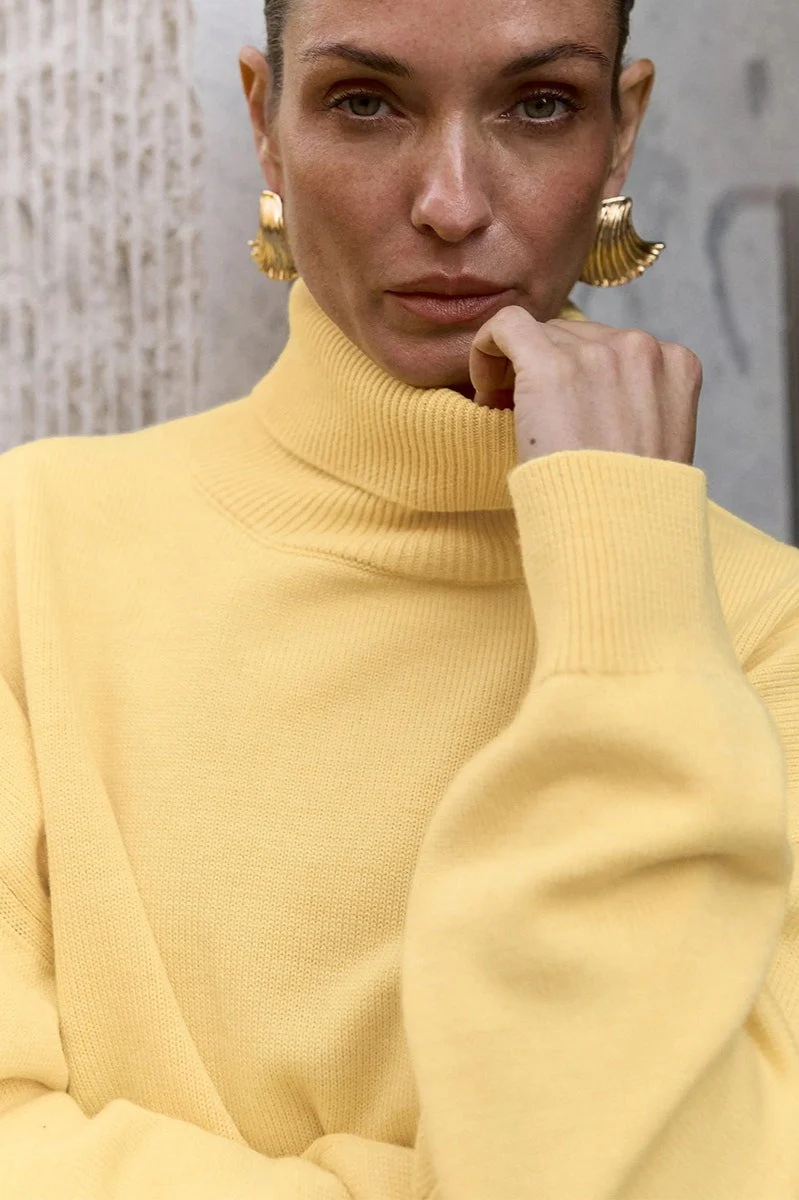 Turtleneck Loose Knit Pullover Sweater - Image 6