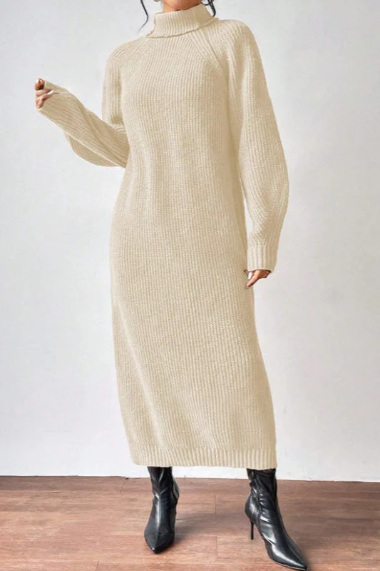Turtleneck Pullover Sweater Dress - Image 3
