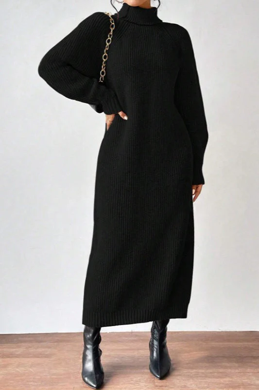 Turtleneck Pullover Sweater Dress - Image 8