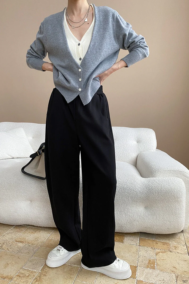 Two-Tone V-Neck Cardigan - Image 18