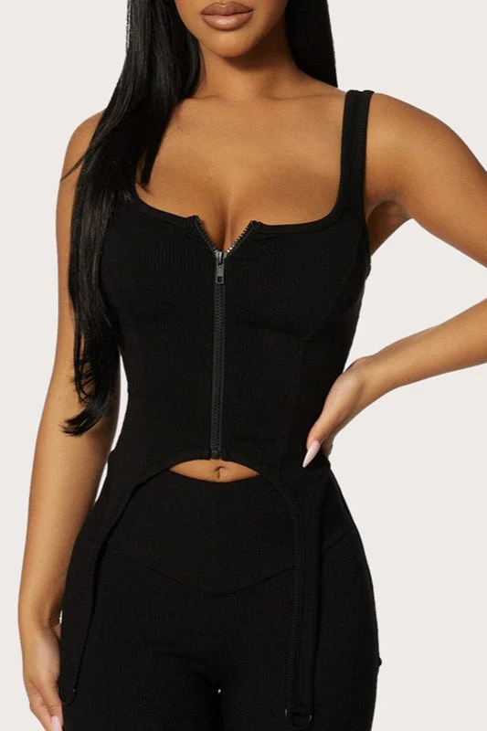 U Neck Zip Back Knit Top - Image 4