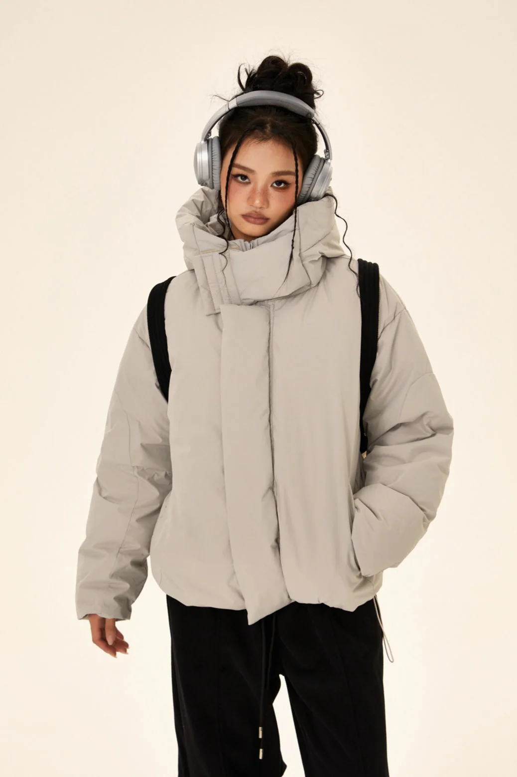 Unisex High Neck Puffer Jacket - Image 2