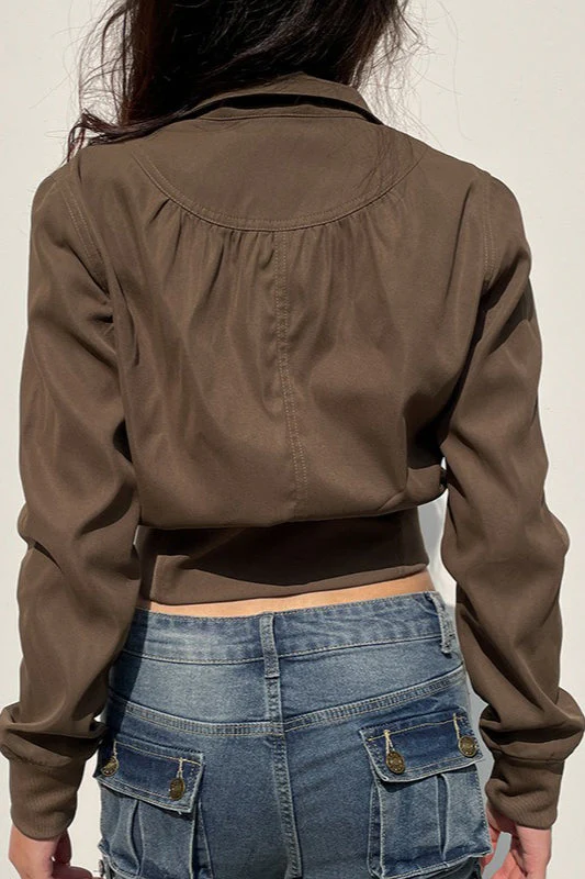 Utility Belted Zip Pocket Jacket - Image 7