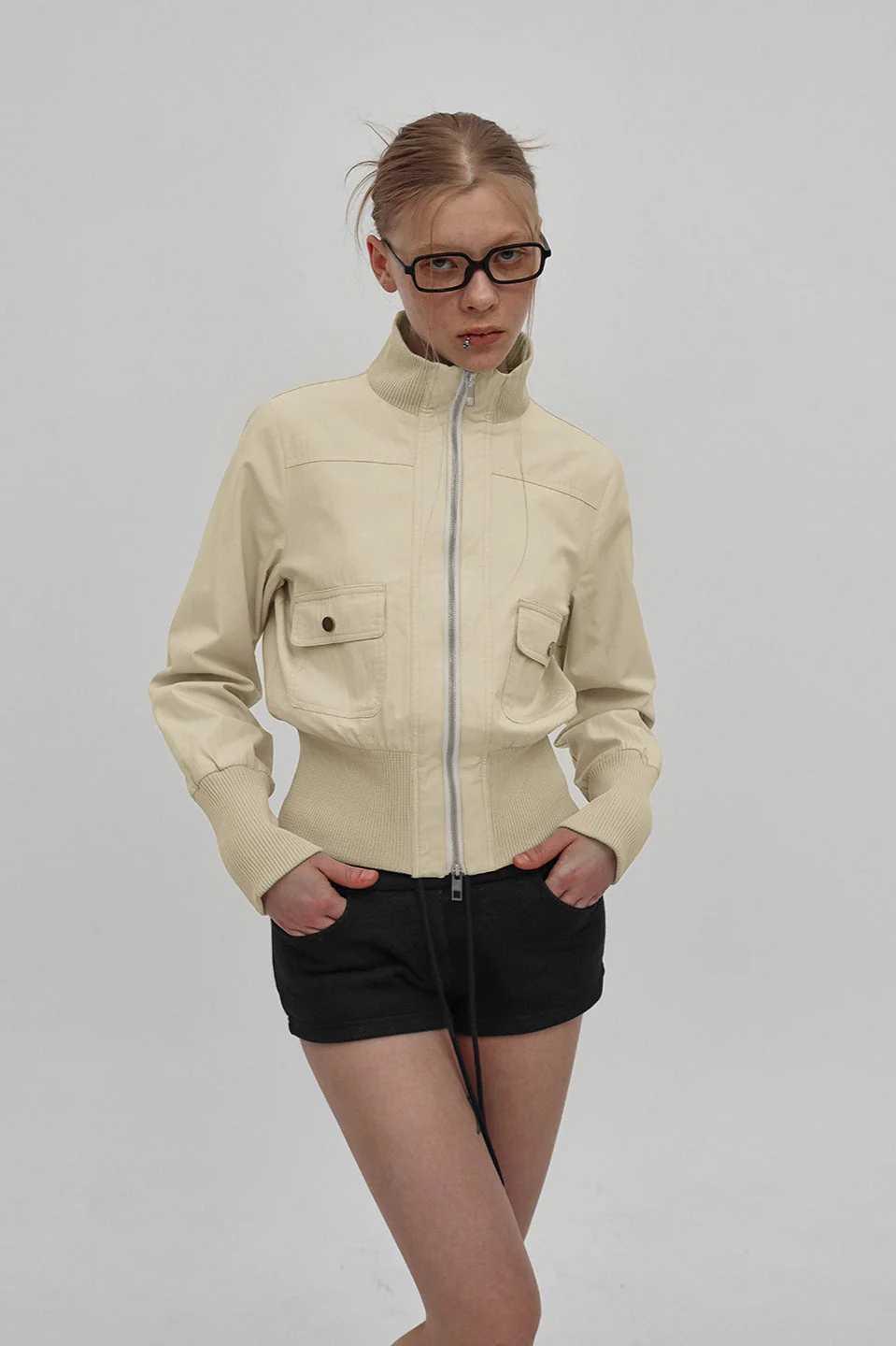 Utility Belted Zip Pocket Jacket - Image 9