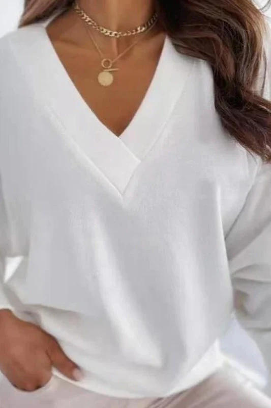 V-Neck Button Knit Pullover Sweater - Image 22