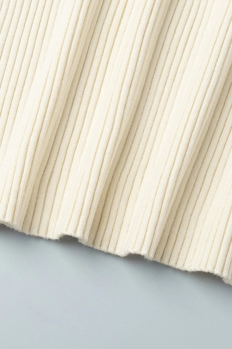 V-Neck Long Sleeve Knit Sweater Dress - Image 14