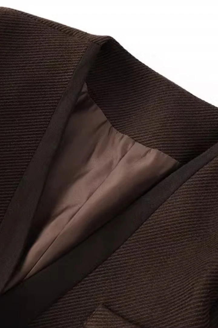 V Neck Single Breasted Blazer - Image 8