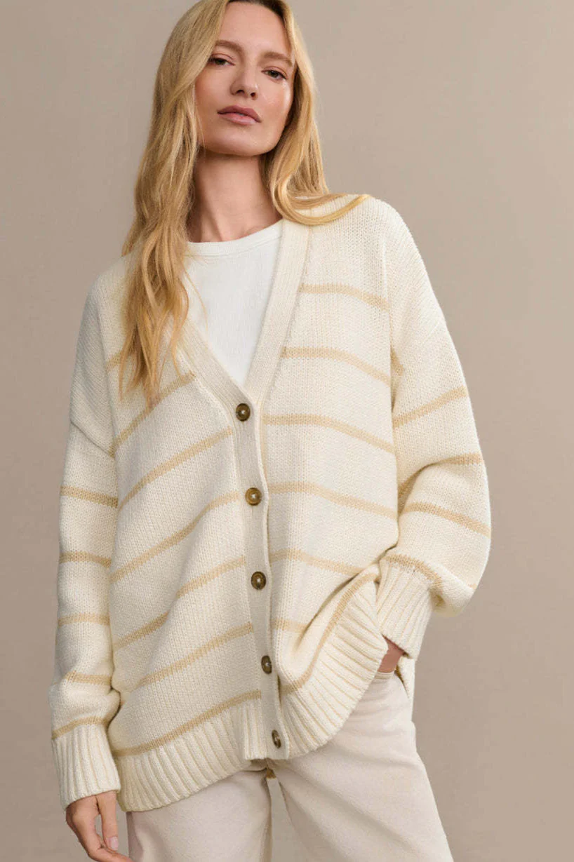 V-Neck Striped Cotton Sweater - Image 27