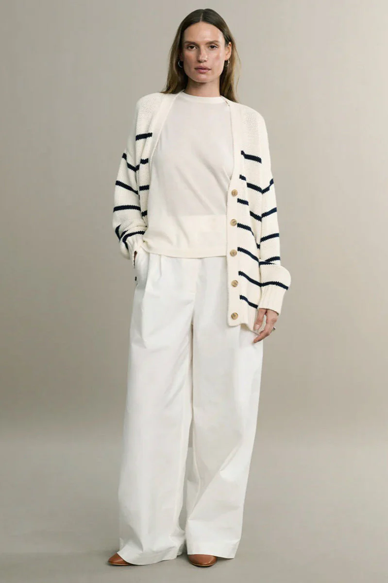 V-Neck Striped Cotton Sweater - Image 28