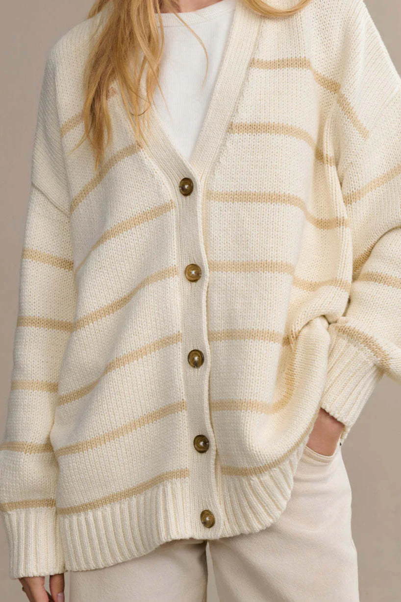 V-Neck Striped Cotton Sweater - Image 7