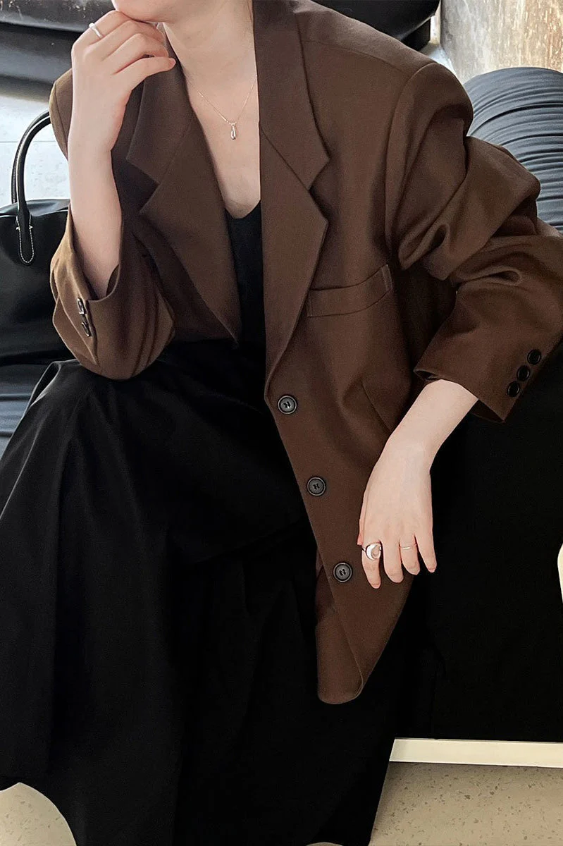 Vintage Casual Long Sleeve Blazer - Image 9