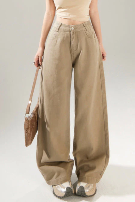 Vintage High Rise Wide Leg Long Jeans