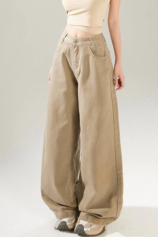 Vintage High Rise Wide Leg Long Jeans - Image 2