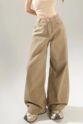 Vintage High Rise Wide Leg Long Jeans - Image 4