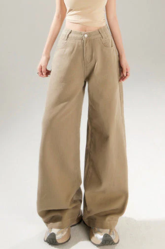 Vintage High Rise Wide Leg Long Jeans - Image 5