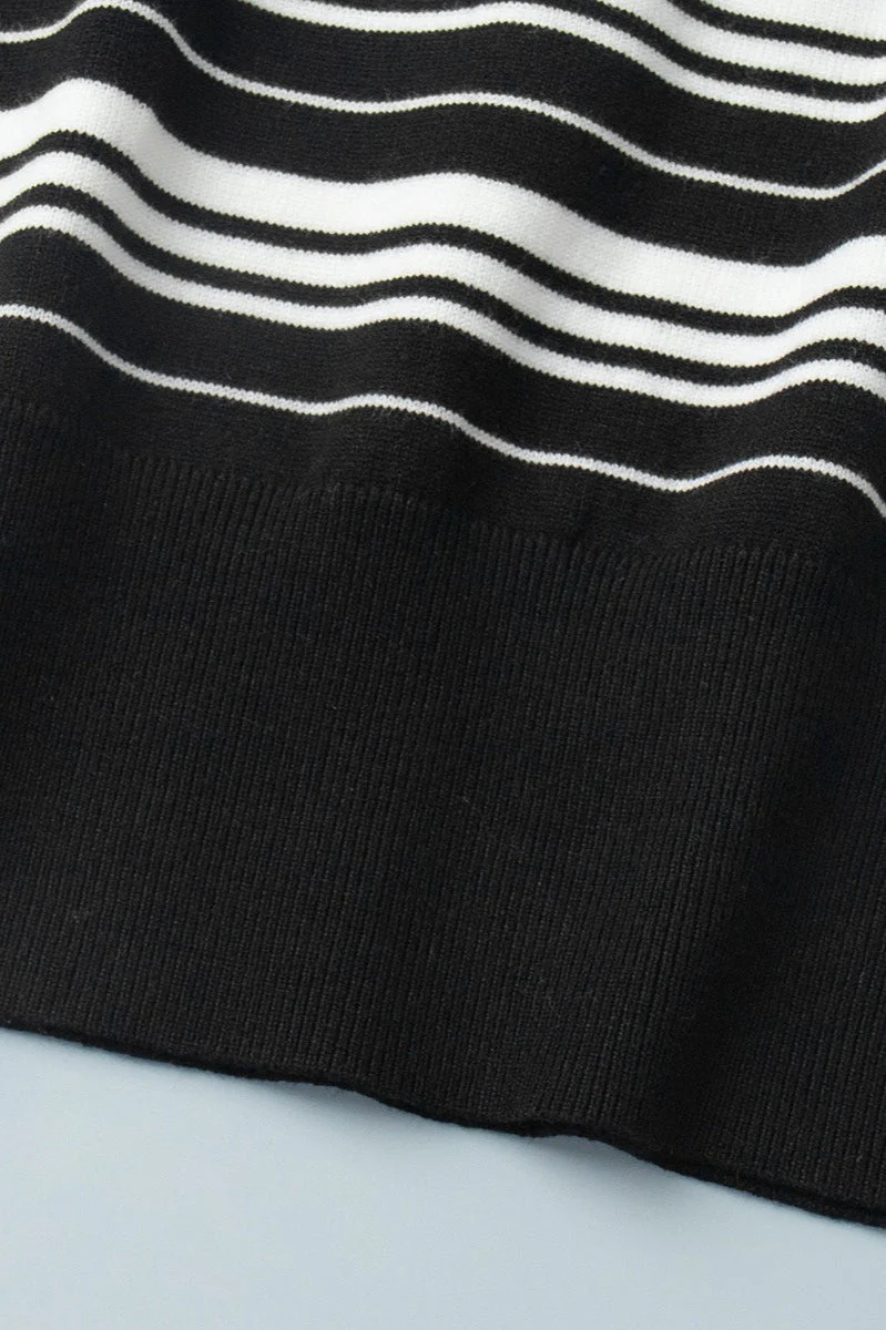 Vintage Striped Knit Polo Sweater - Image 29