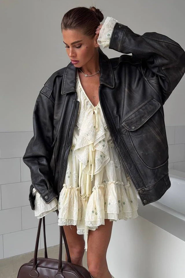 Vintage Utility Moto Jacket - Image 2