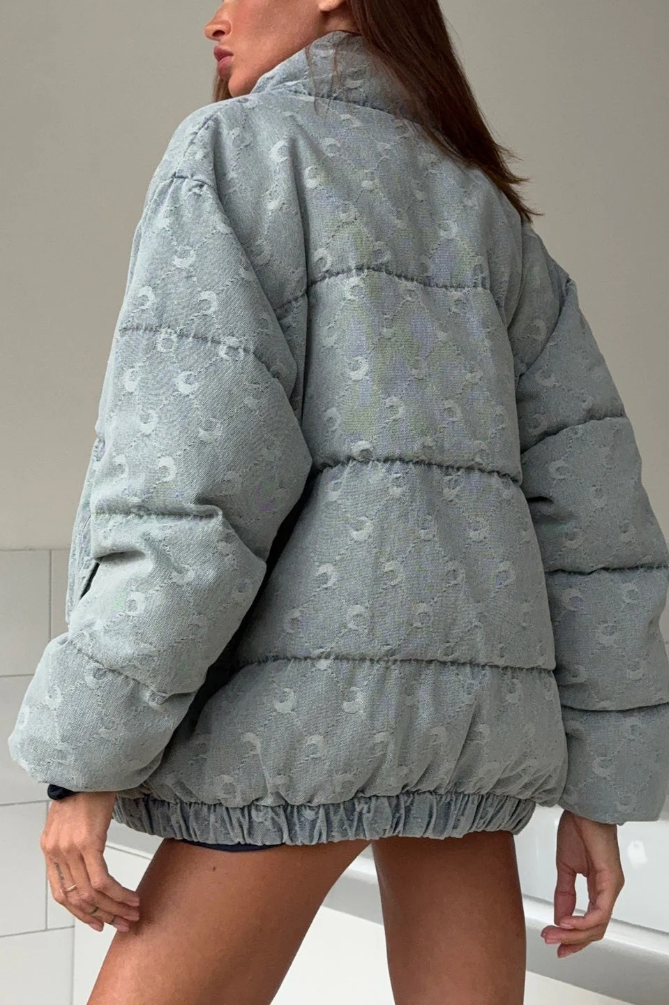 Vintage Washed Moon Puffer Jacket - Image 8