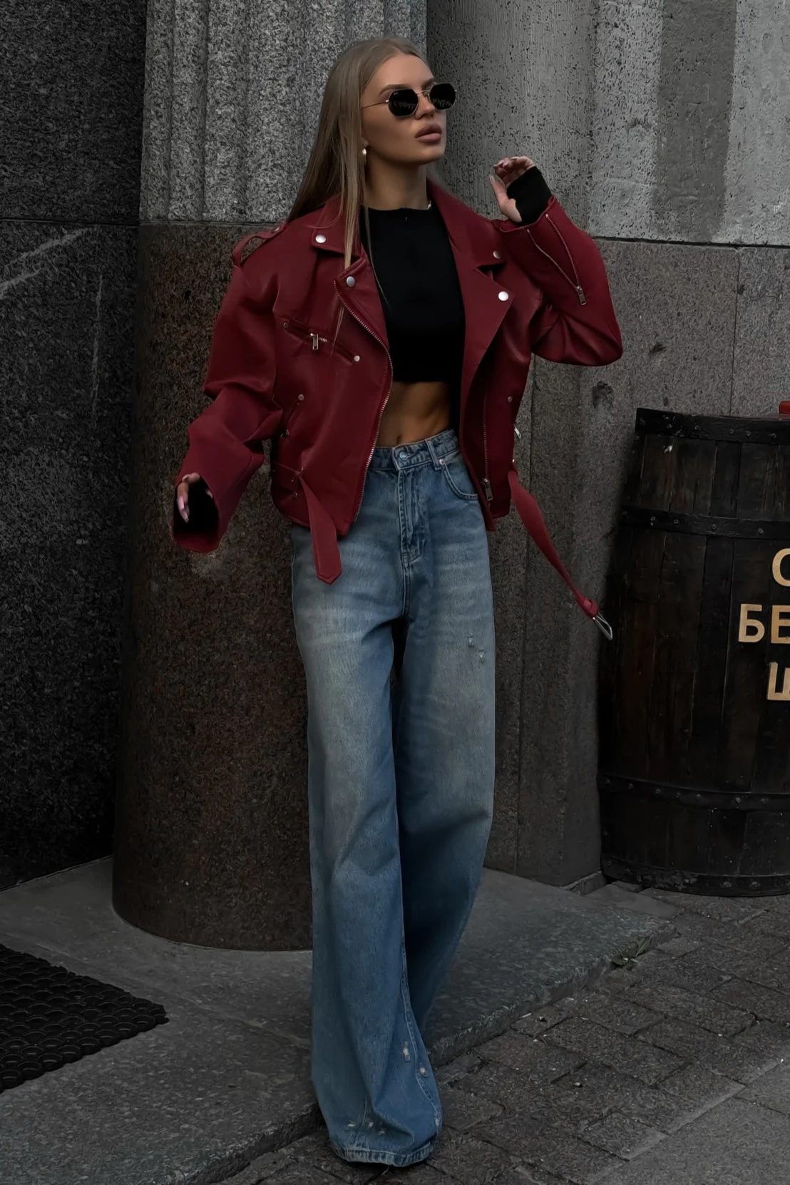 Washed Low Waist Straight Leg Jeans - Image 5