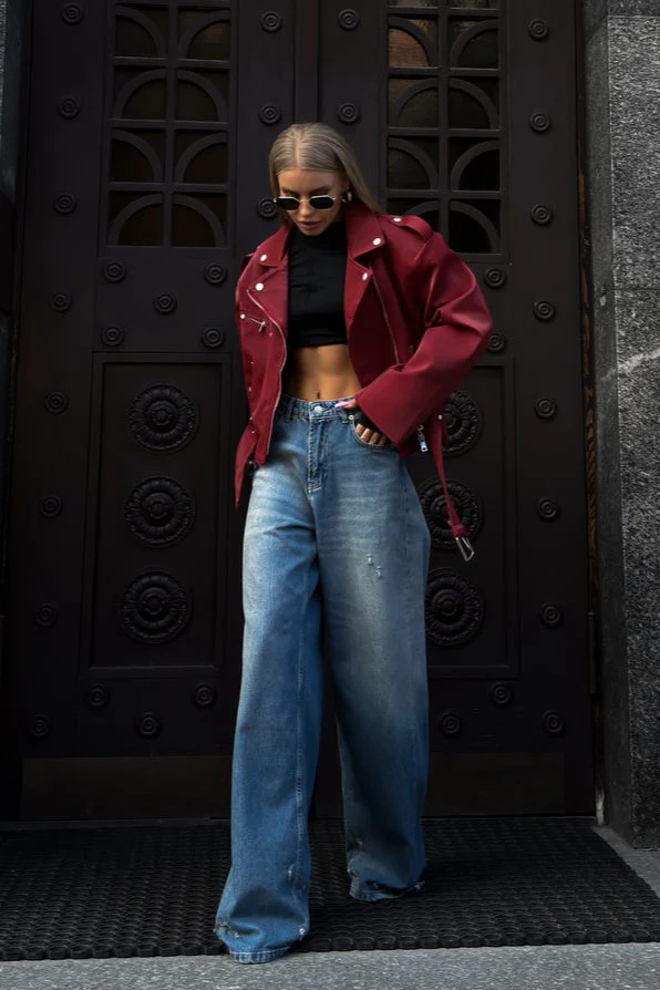 Washed Low Waist Straight Leg Jeans - Image 6