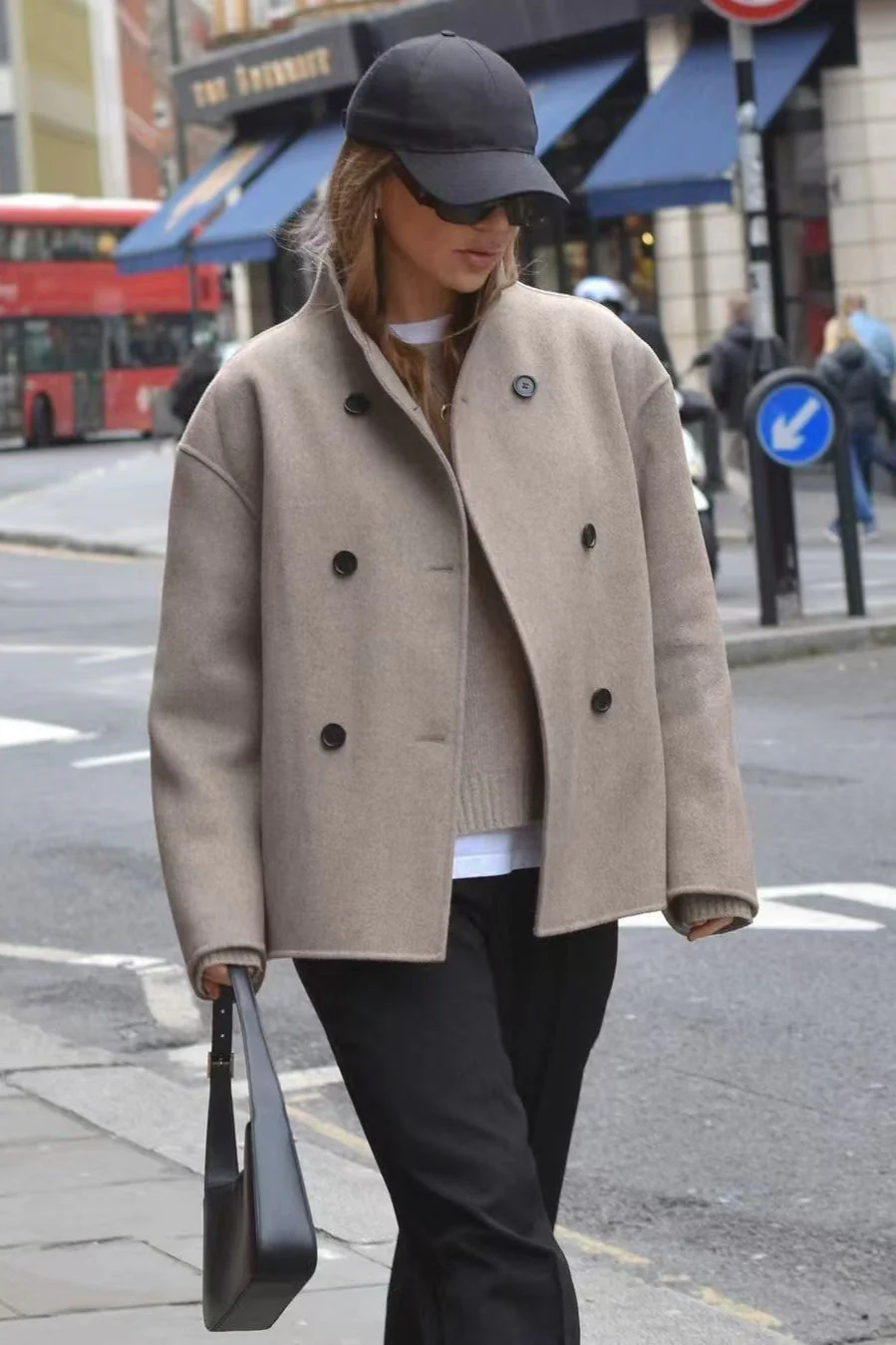 Winter Wool Stand Collar Long Jacket - Image 2
