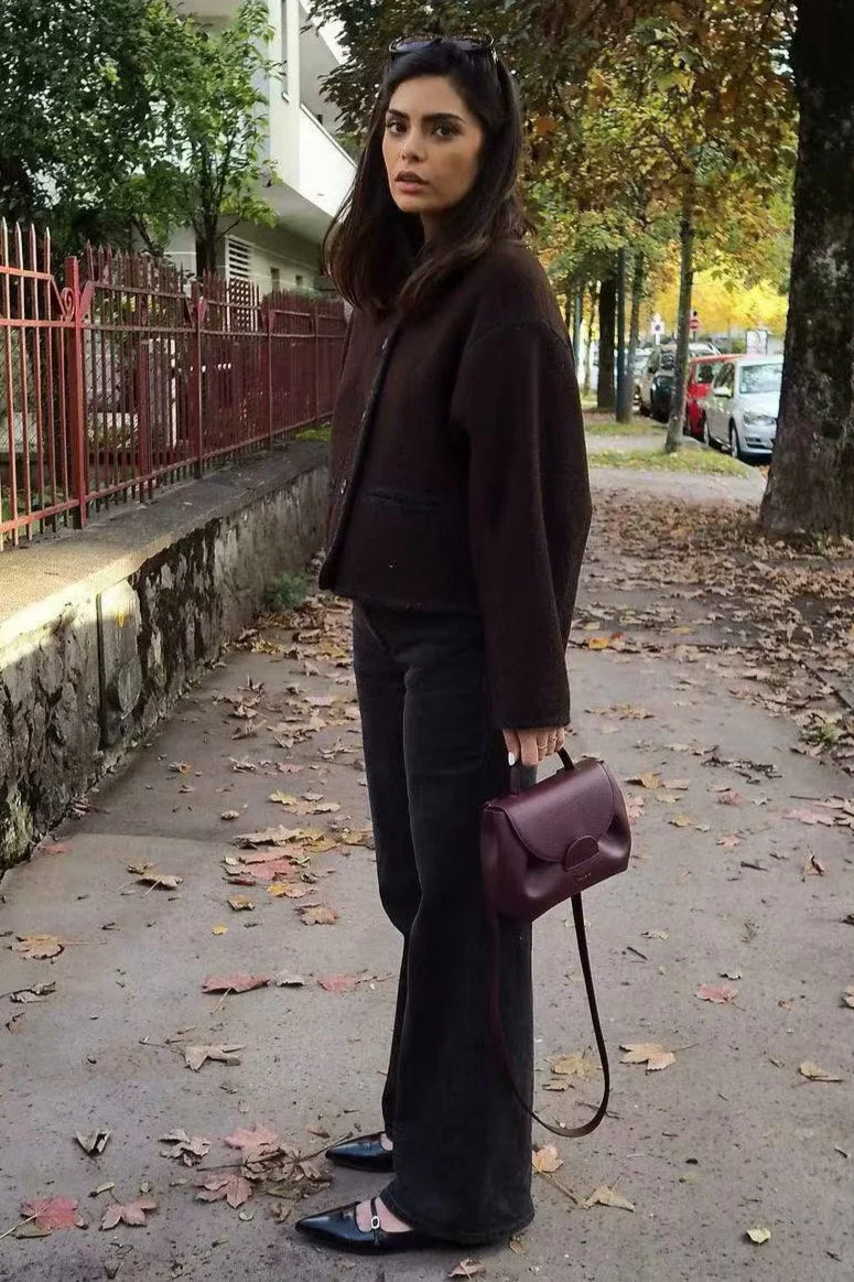 Wool Blend Colorblock Casual Coat - Image 2