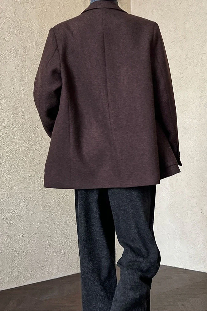 Wool Blend Relaxed Fit Blazer - Image 19