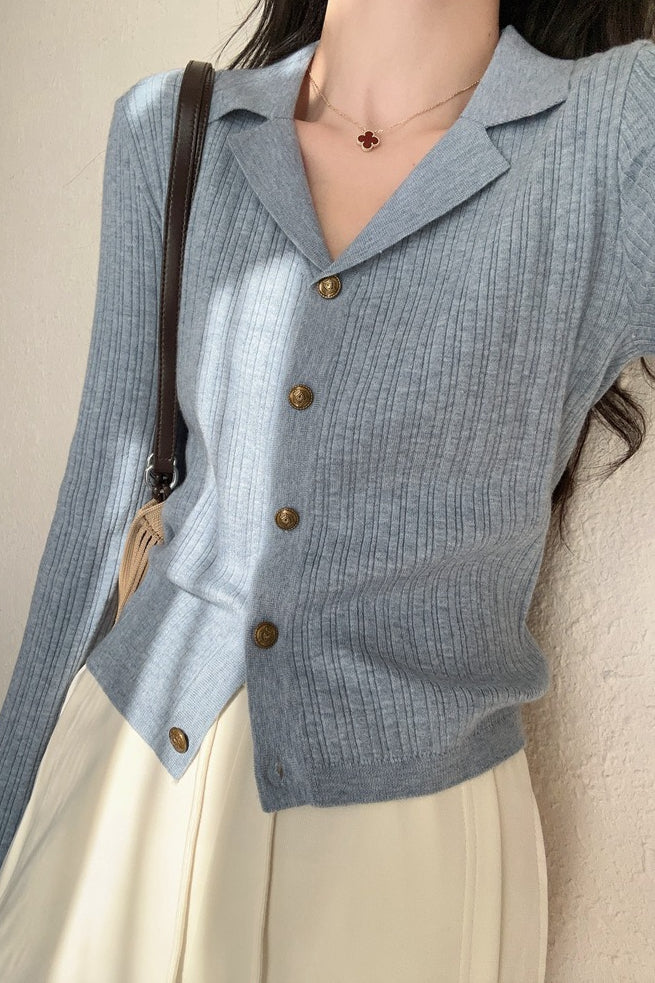 Wool Blend Textured Cardigan - Image 5