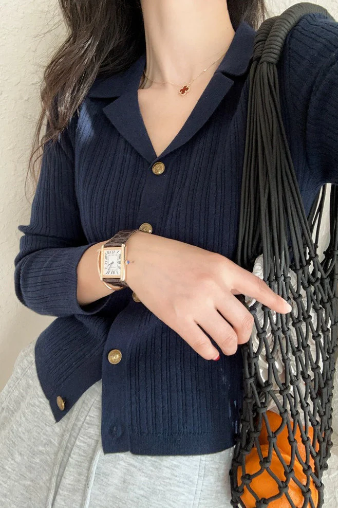 Wool Blend Textured Cardigan - Image 6