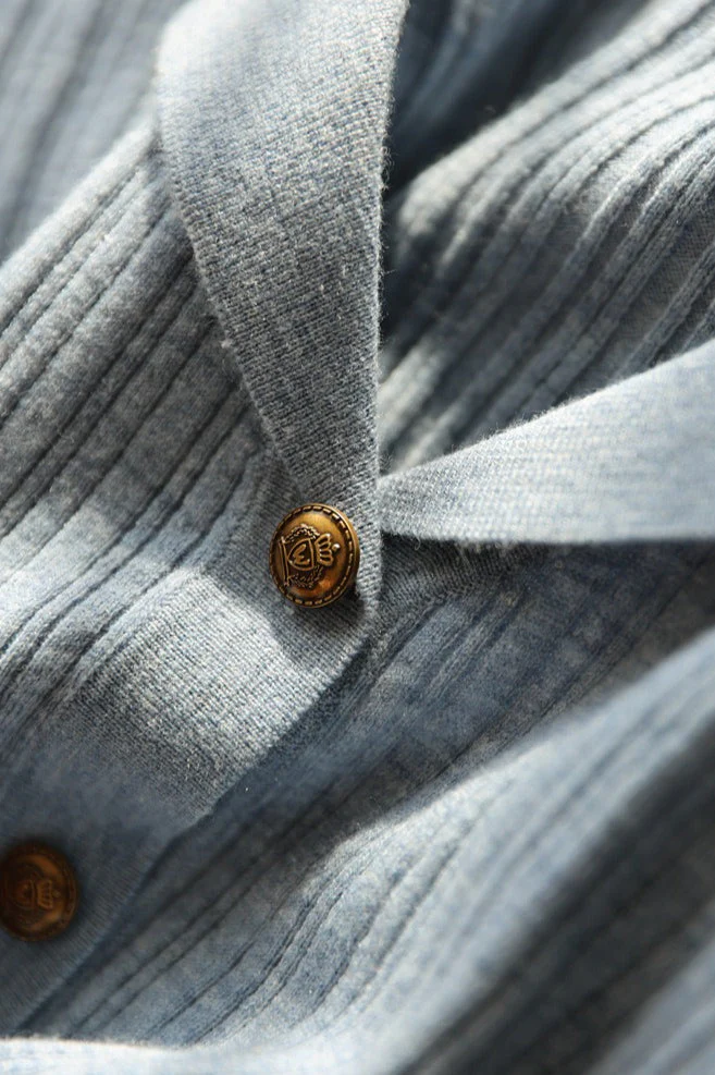 Wool Blend Textured Cardigan - Image 7