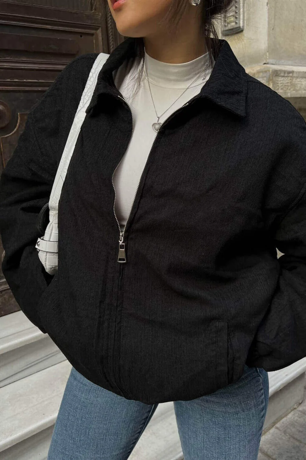 Zip Up Stand Collar Sweatshirt Jacket - Image 5