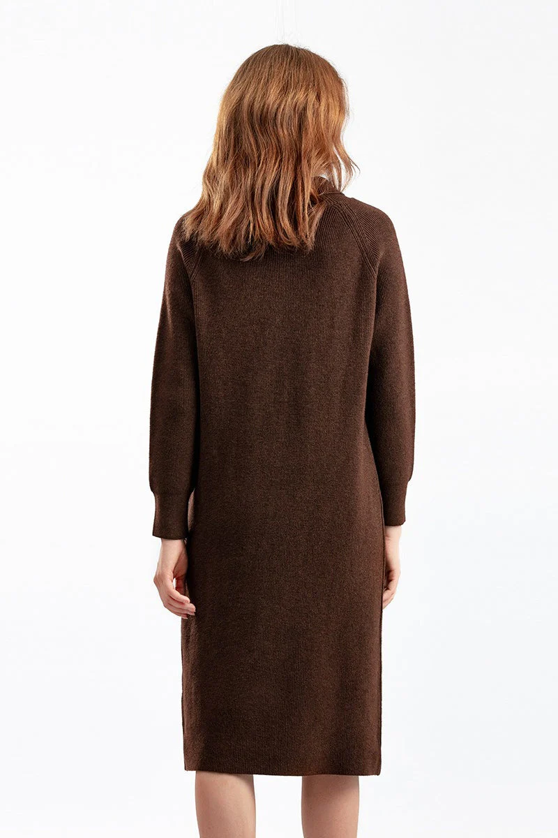 Zipper Pullover Sweater Dress - Image 14