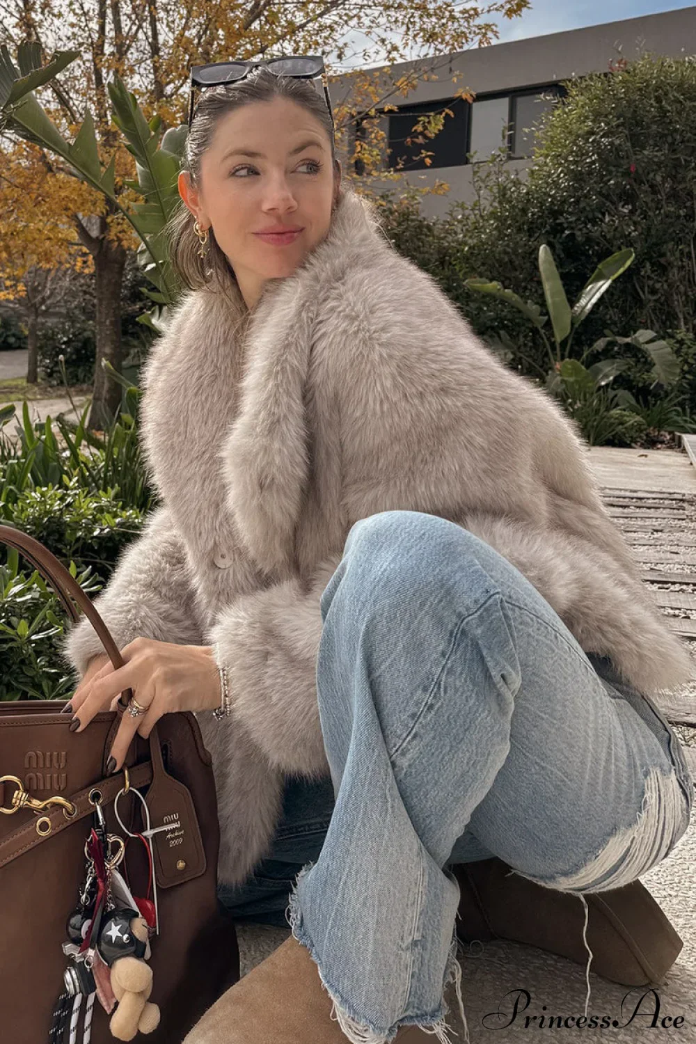 Fleece Cardigan Faux Fur Warm Coat - Image 4